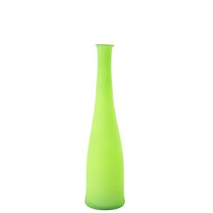 VASE BOTTLE GLASS NEON GREEN SMALL