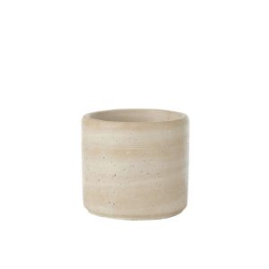 FLOWERPOT OLINA ROUND CEMENT CREAM MEDIUM