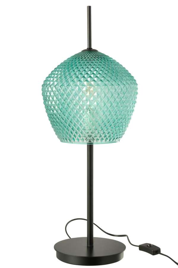 TABLE LAMP GLASS BLUE