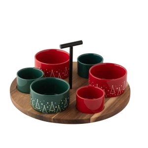 TAPAS SERVICE BLACKBOARD CHRISTMAS RED/DARK GREEN LARGE