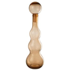 BOTTLE + STOP CAROL GLASS CARAMEL LARGE