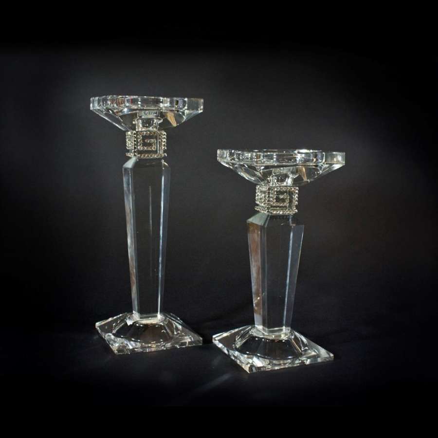 Lysestake Krystall M/Bling Liten 20Cm