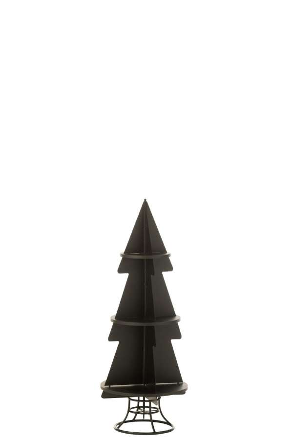 RACK X'MAS TREE METAL BLACK SMALL