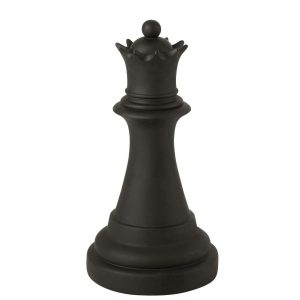 CHESS PIECE QUEEN POLYRESIN BLACK