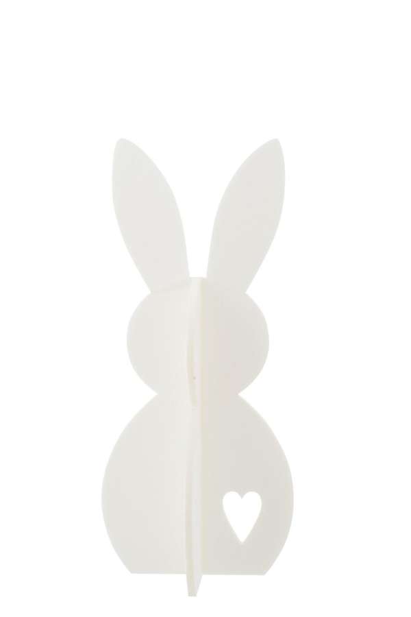 RABBIT FELT WHITE MEDIUM