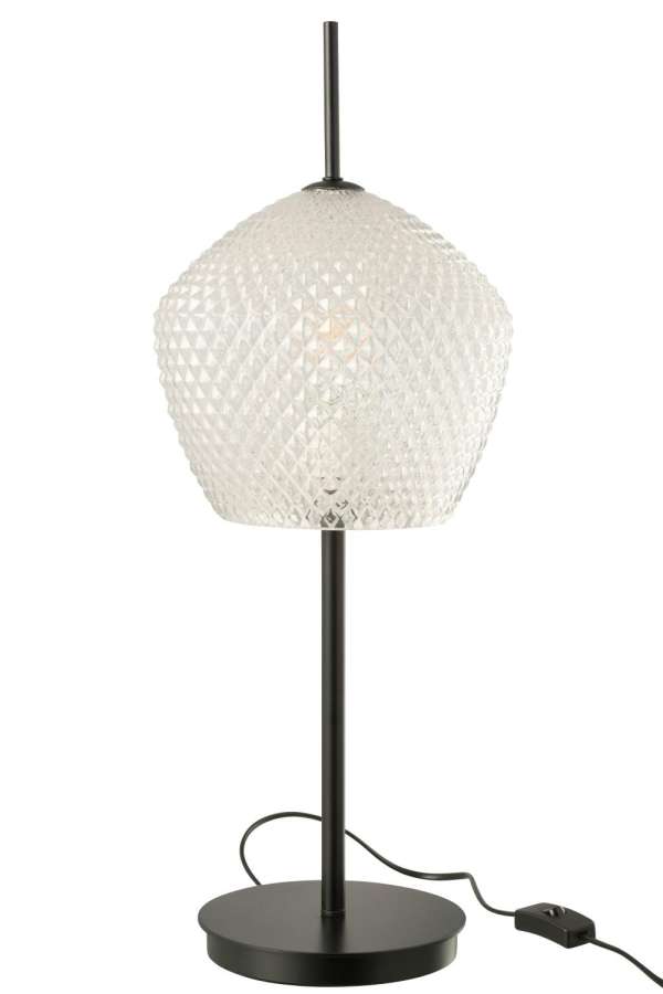 TABLE LAMP GLASS WHITE