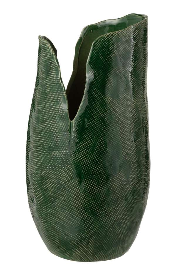 VASE THIBAULT CLAY DARK GREEN EXTRA LARGE