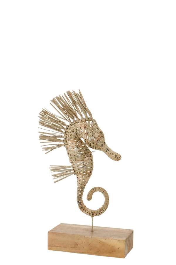 SEAHORSE ON FOOT GRASS NATURAL SMALL