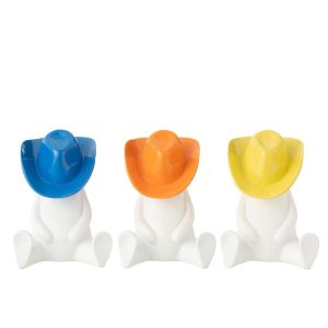 FIGURE COWBOY HAT RESIN MIX ASSORTMENT OF 3