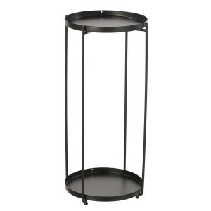 SIDE TABLE ROUND IRON BLACK LARGE