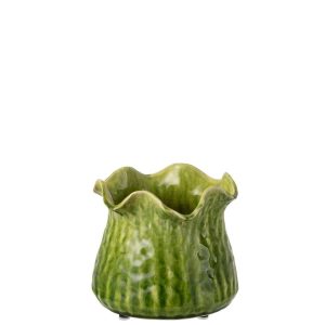 FLOWERPOT RONNY IRREGULAR CLAY GREEN LARGE