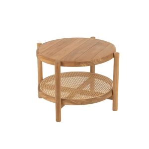 SIDE TABLE ROUND TEAK NATURAL