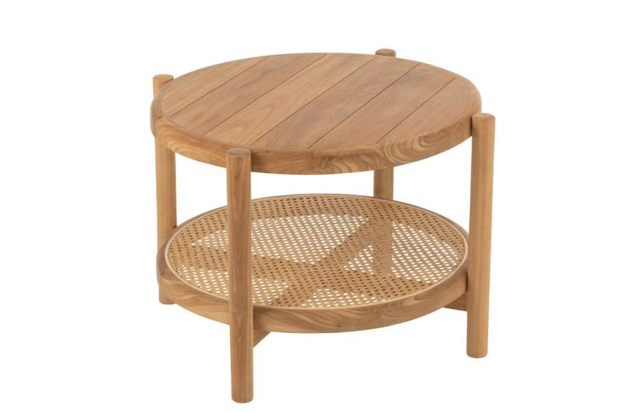 SIDE TABLE ROUND TEAK NATURAL
