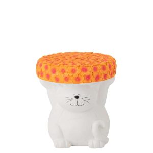 SIDE TABLE CAT MAGNESIUM WHITE/ORANGE