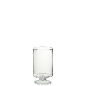 HURRICANE ON FOOT ROUND GLASS TRANSPARENT SMALL