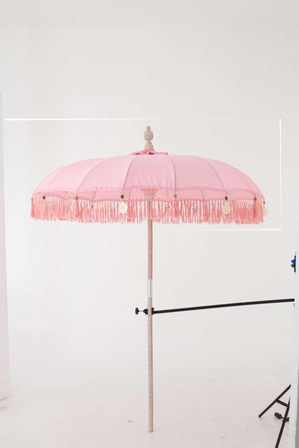 PARASOL BOBBI WOOD/COTTON LIGHT PINK