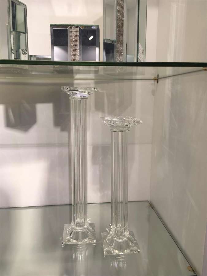 Lysestake Krystall Liten 9X9X35Cm