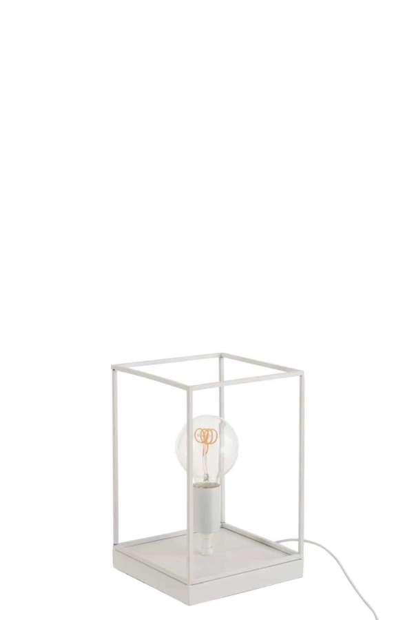 LAMP 1 LAMP RECTANGULAR FRAME METAL WHITE SMALL