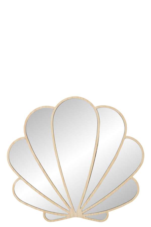 WALL MIRROR SHELL MDF NATURAL