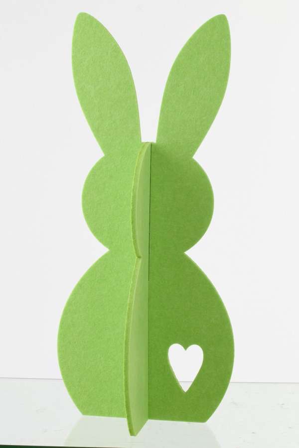 RABBIT FELT GREEN LARGE