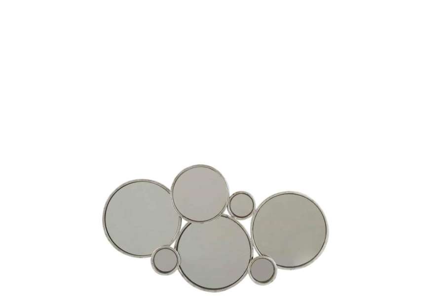 MIRROR  6 CIRCLES METAL SILVER