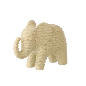 ELEPHANT STRIPED POLYRESIN BEIGE LARGE