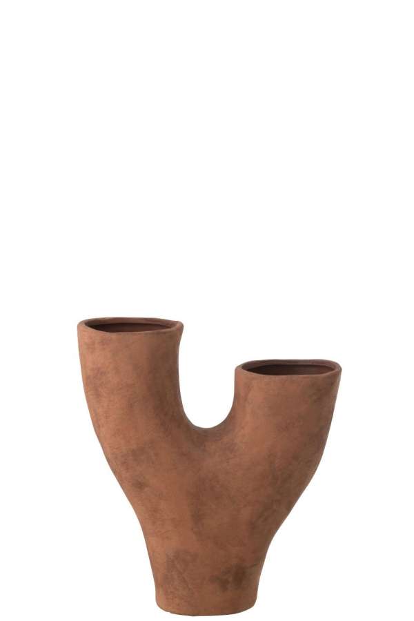 VASE ONA POTTERY RUST BROWN