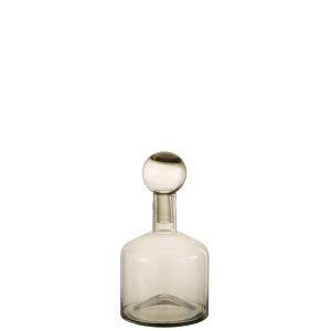 BOTTLE DECO NORMA GLASS GREY SMALL