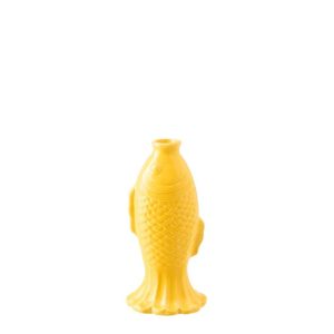VASE SOLIFLORE FISH LONG STONEWARE YELLOW