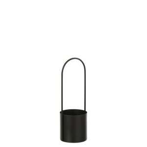 FLOWERPOT IRON BLACK SMALL
