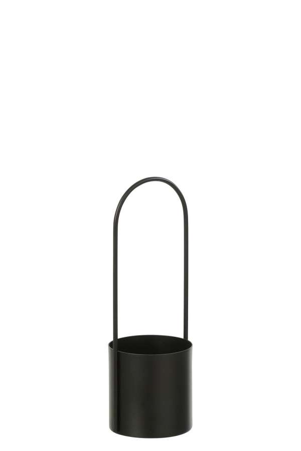 FLOWERPOT IRON BLACK SMALL