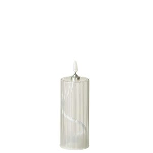 LED CANDLE STRIPES GLASS TRANSPARENT MEDIUM