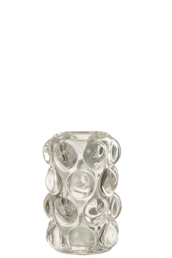 TEALIGHT HOLDER BOLLIE GLASS TRANSPARENT