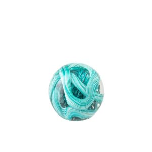 PAPERWEIGHT BALL GLASS TURQUOISE SMALL