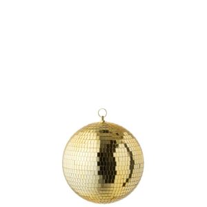 DISCO BALL MIRROR GOLD COLORED SMALL