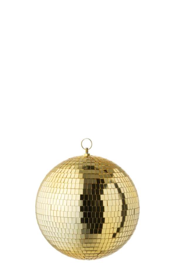 DISCO BALL MIRROR GOLD COLORED SMALL