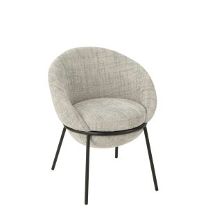 DINING CHAIR IRON GREY/BLACK