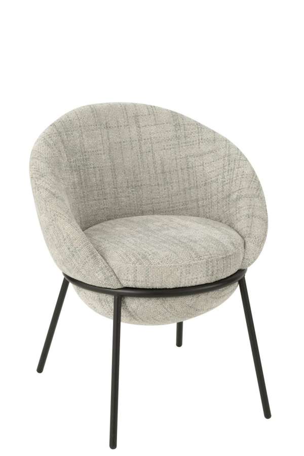 DINING CHAIR IRON GREY/BLACK