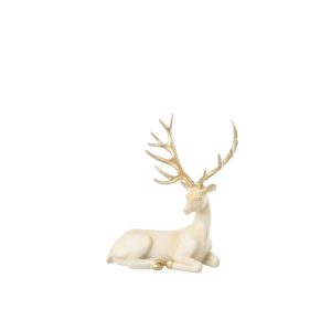 DEER LYING DOWN LIMEPOWDER LIGHT BEIGE/GOLD COLORED