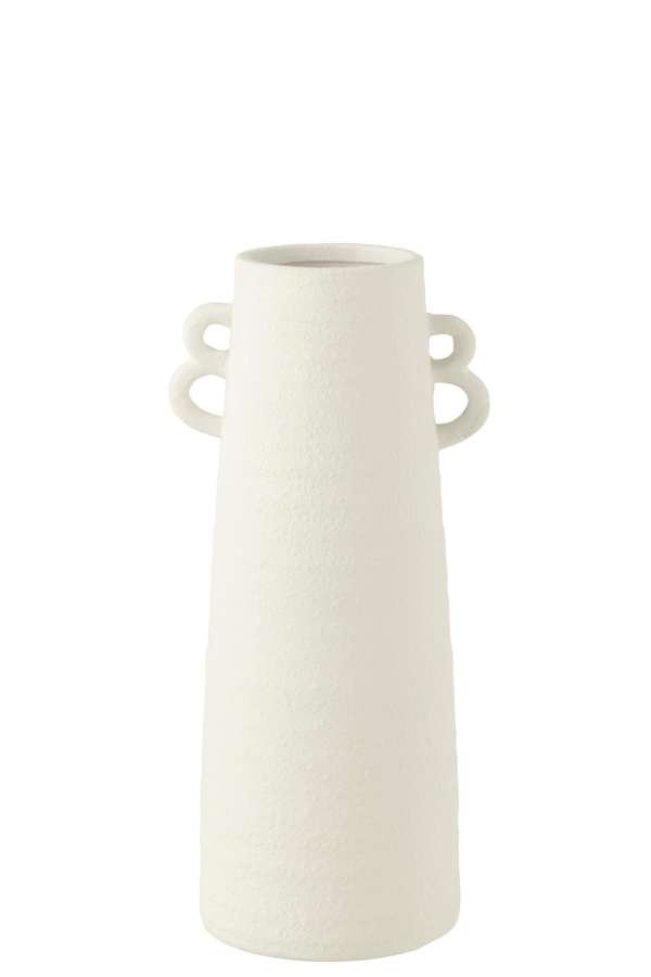 VASE CONICAL CLAY WHITE SMALL