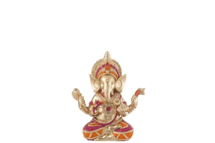 GANESHA SITTING RESIN MIX SMALL