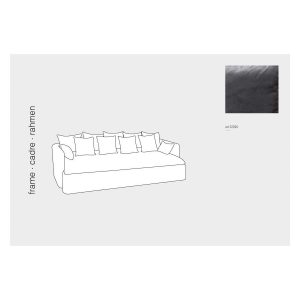 COVER SEAT+11 CUSHIONS BEACH VELVET DARK GREY