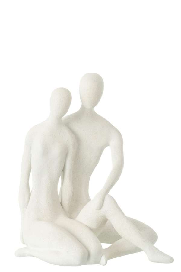 COUPLE SITTING MORDERN RESIN MATT WHTE