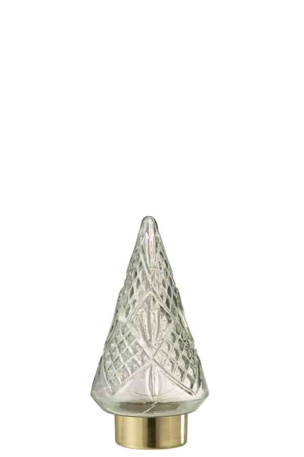 XMAS TREE LED GLASS TRANSPARENT SMALL