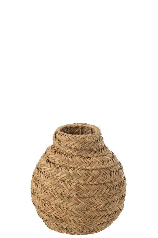 VASE BRAIDED SEAGRASS NATURAL SMALL
