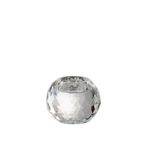 TEALIGHT HOLDER BALL CRYSTAL TRANSPARENT