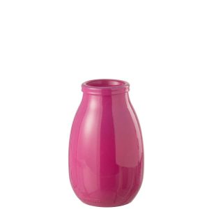 VASE GLASS ORANGE PINK LARGE