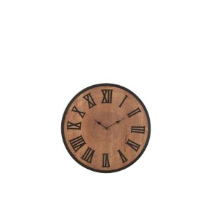 WALL CLOCK NUE MDF/IRON NATURAL SMALL