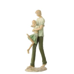 FATHER +  CHILD POLYRESIN GREEN/ECRU