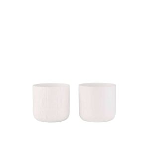 FLOWERPOT GEN CERAMIC WHITE MEDIUM ASSORTMENT OF 2